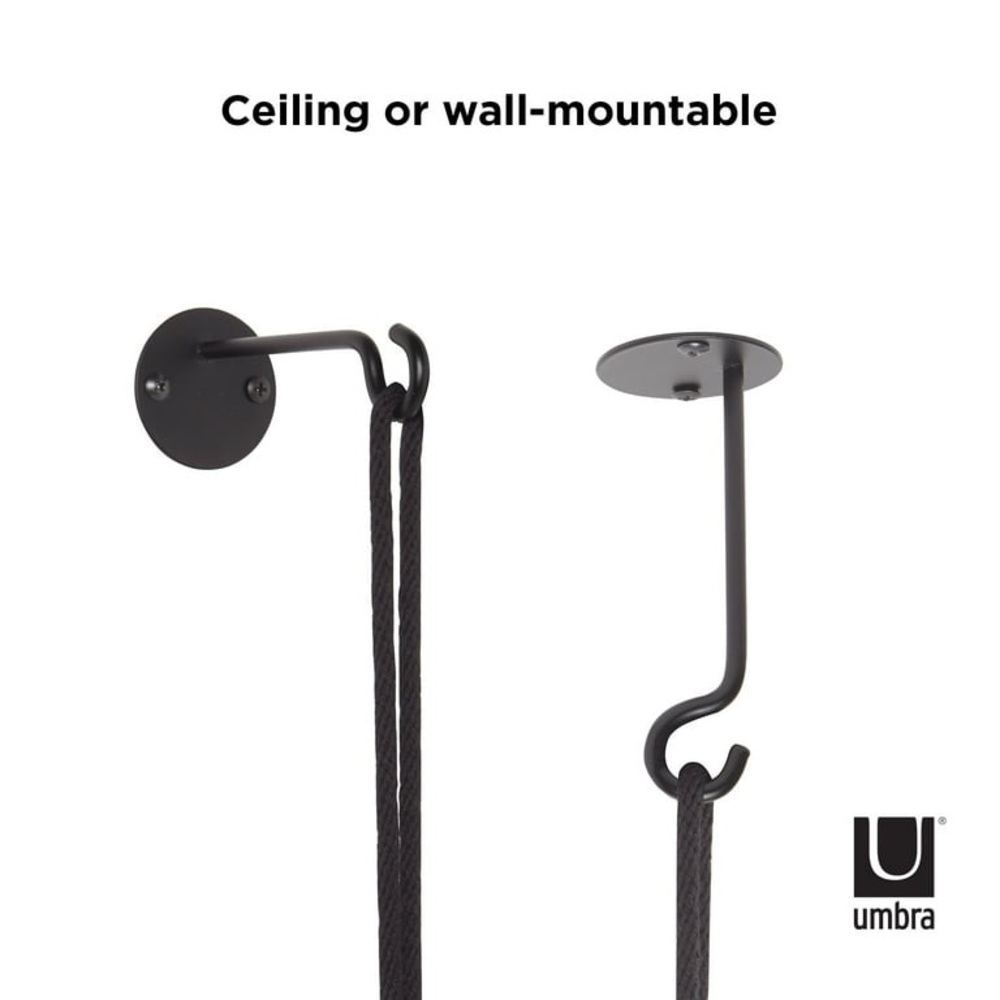 New With Box! Umbra Bolo Black Ceramic Hanging Planter Modern Home Accessory - Picture 10 of 10